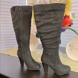 Black Suede Tall Boots